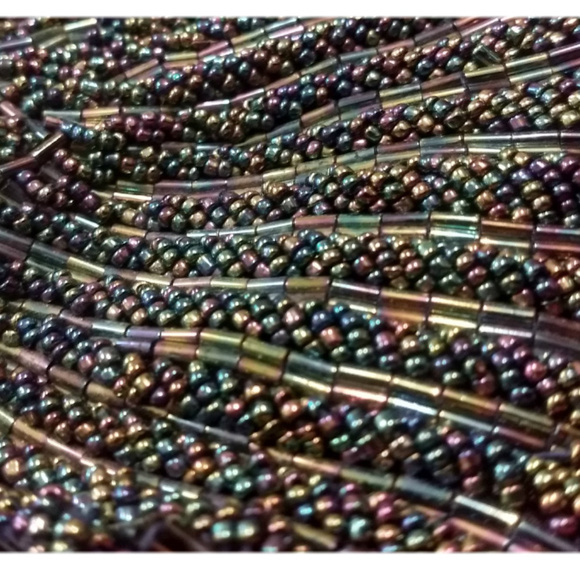 Vtg 80's Beaded Clutch Handbag - Picture 4 of 4